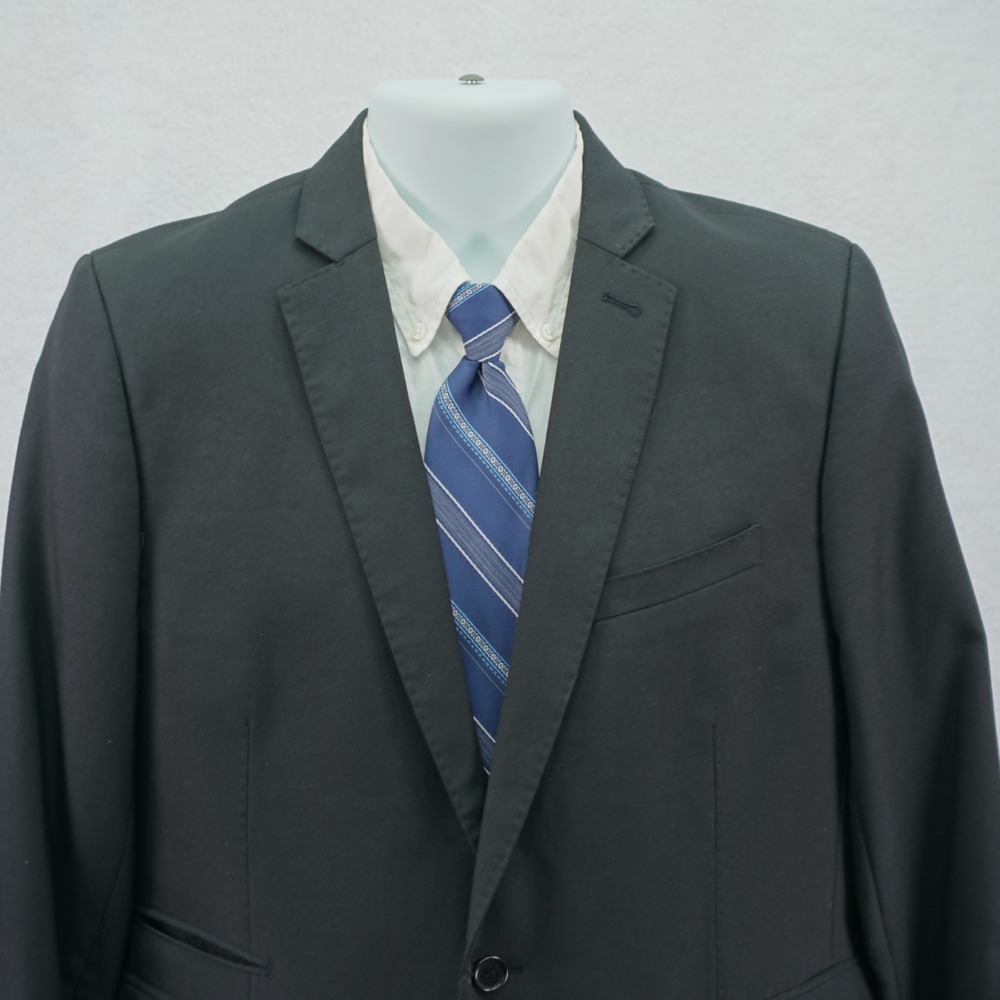 Ben Sherman Plectrum Wool Blened Blazer Black 38R 2‎ Button